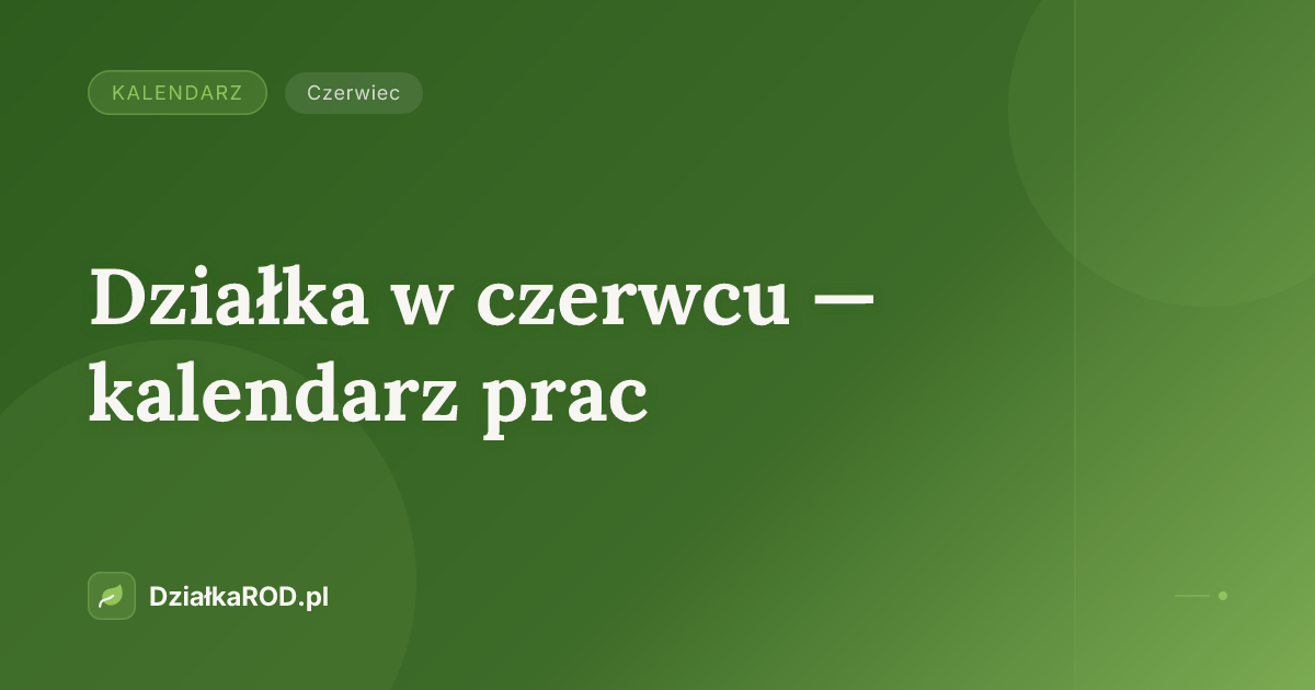 Kalendarz — czerwiec