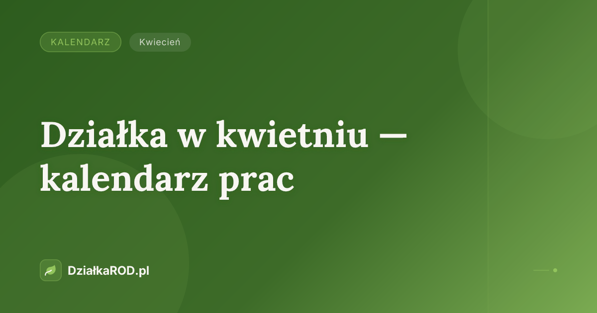 Kalendarz — kwiecień