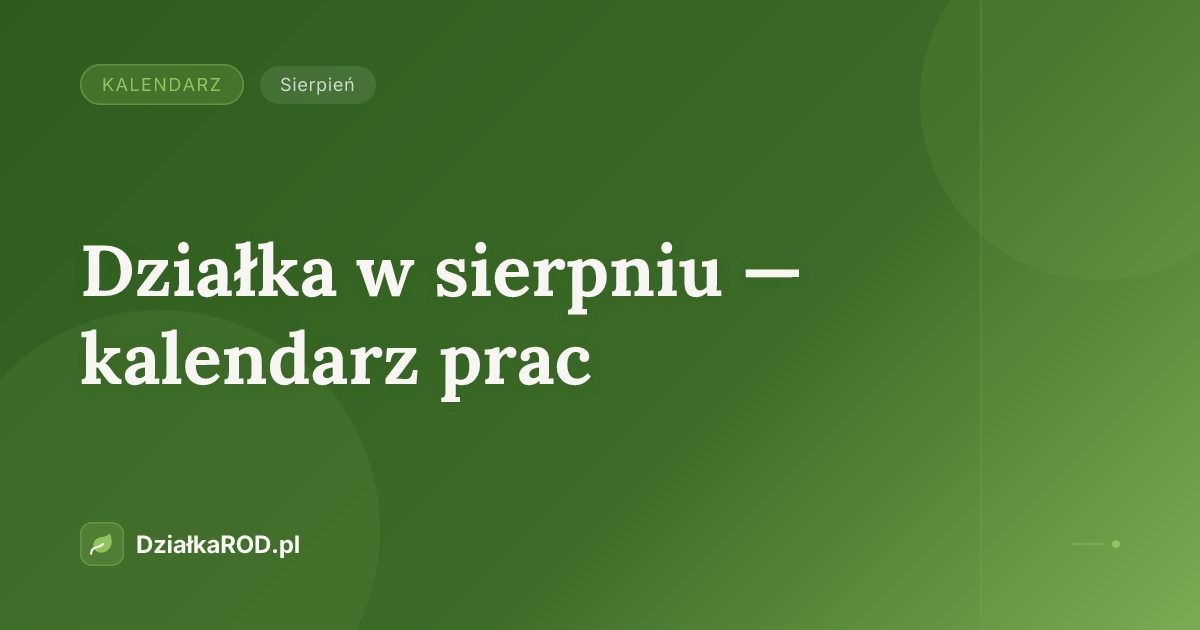 Kalendarz — sierpień